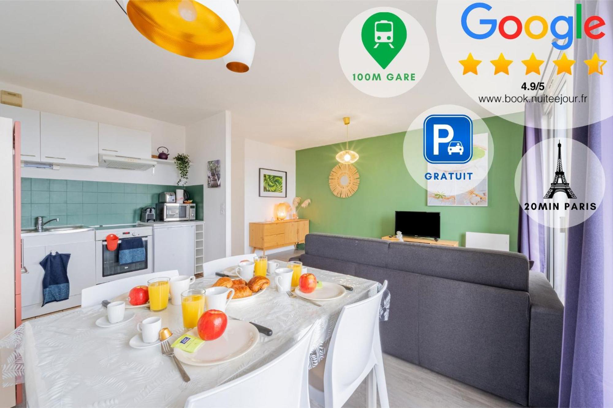 Appart'Hotel Versailles Saint Cyr L'Ecole - Gare Sncf A 100M Et Parking Prive المظهر الخارجي الصورة